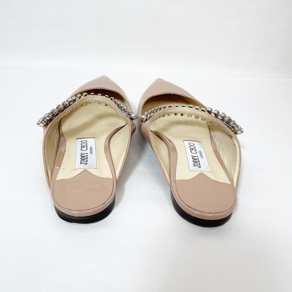 Jimmy Choo Patent Leather Bing Flats Sandals - Picture 5 of 7
